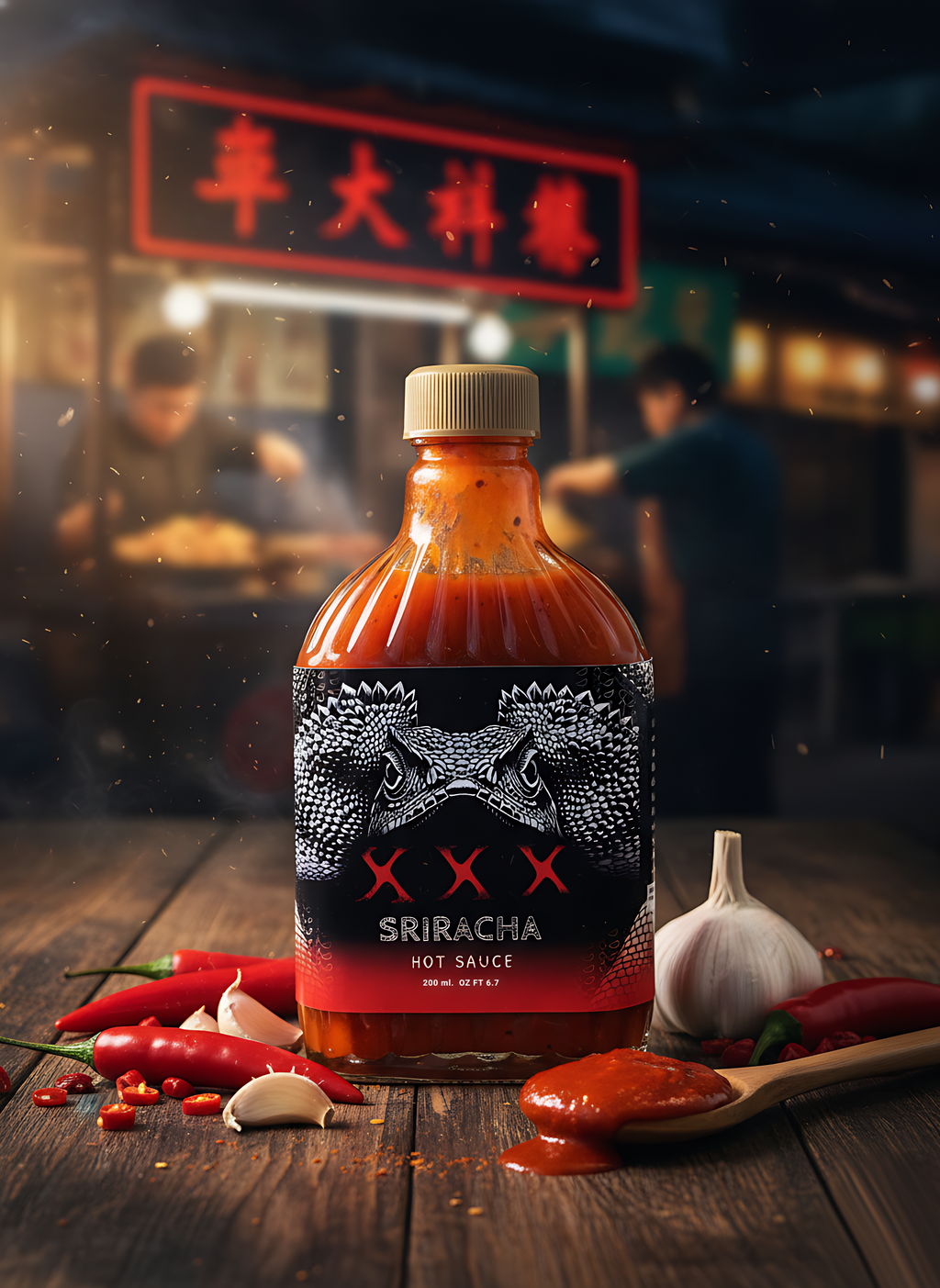 Sriracha hot sauce