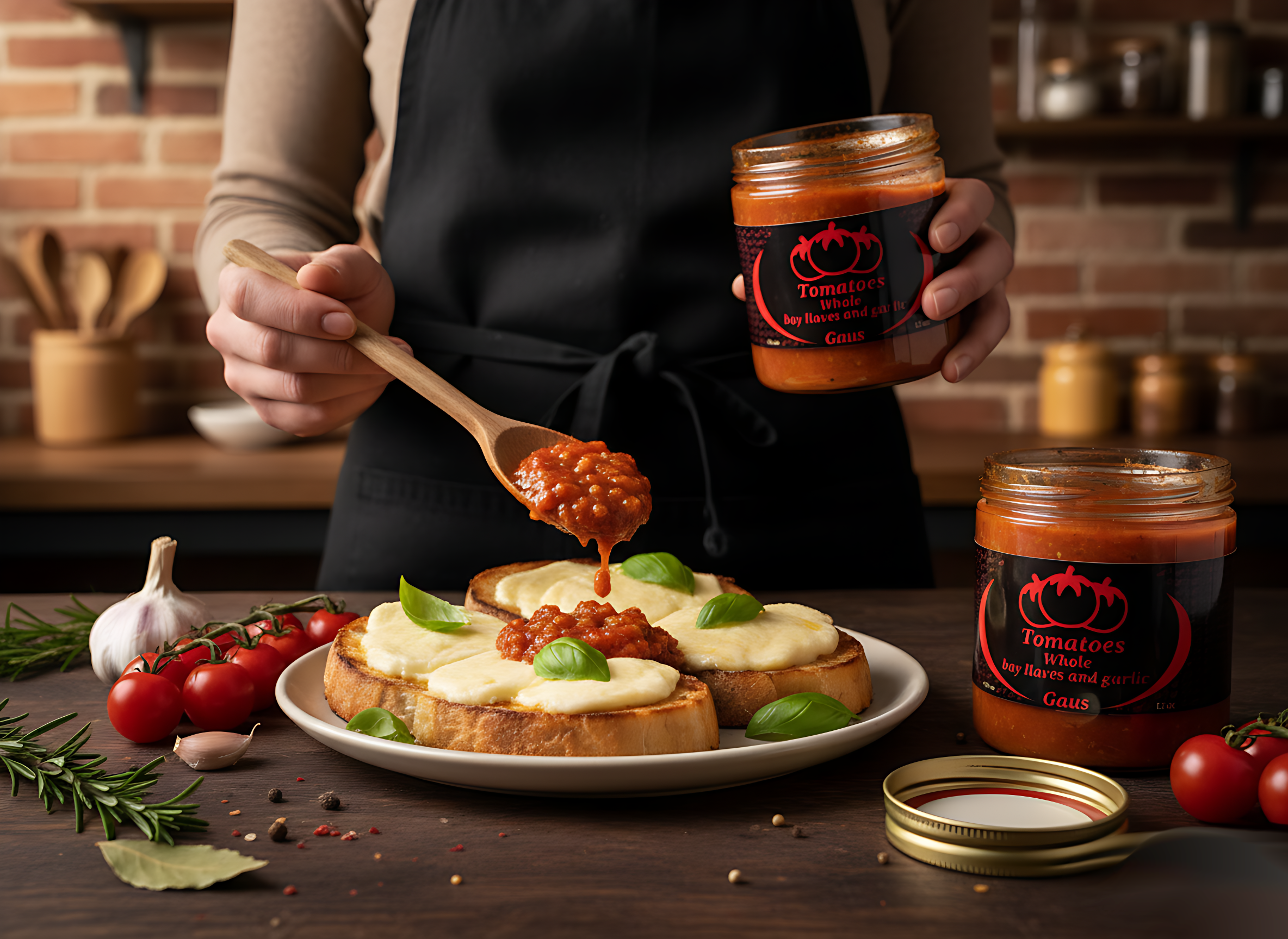 tomatoes whole bay llaves and garlic