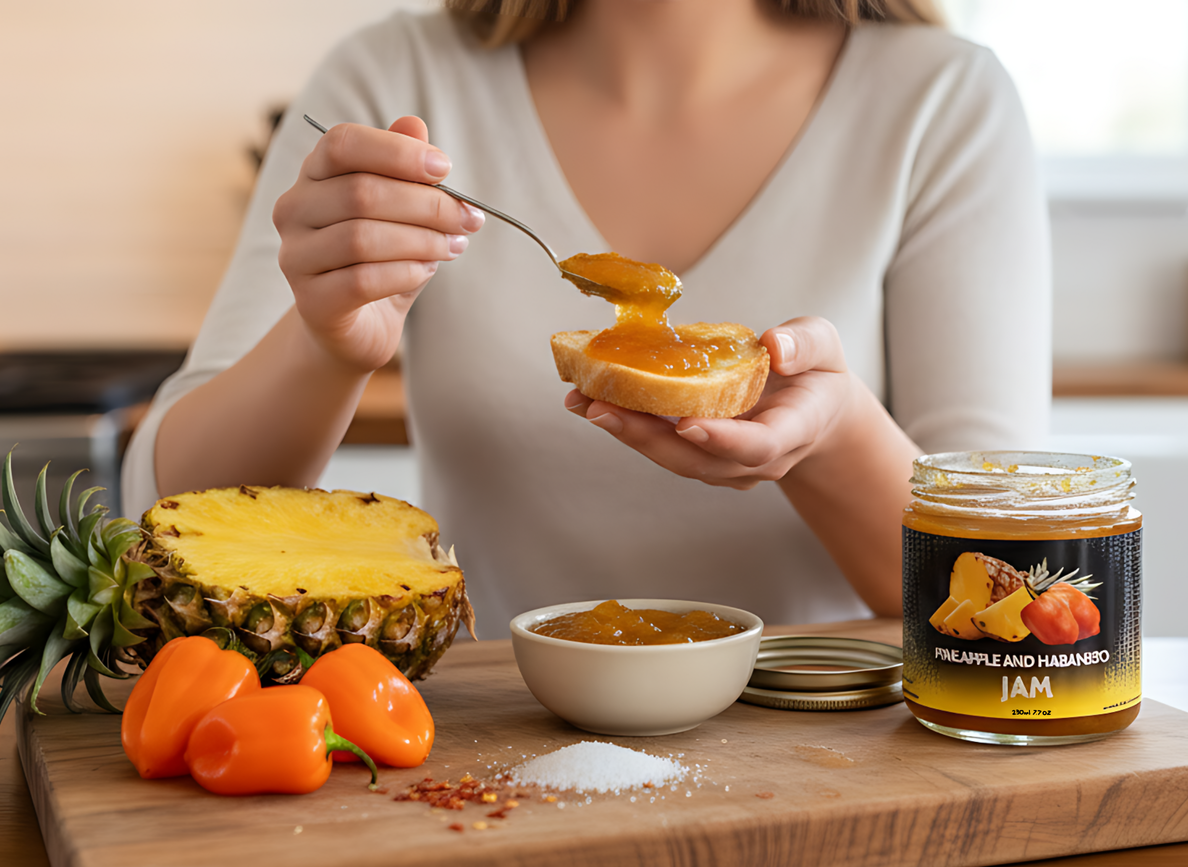 pineapple and habanero jam