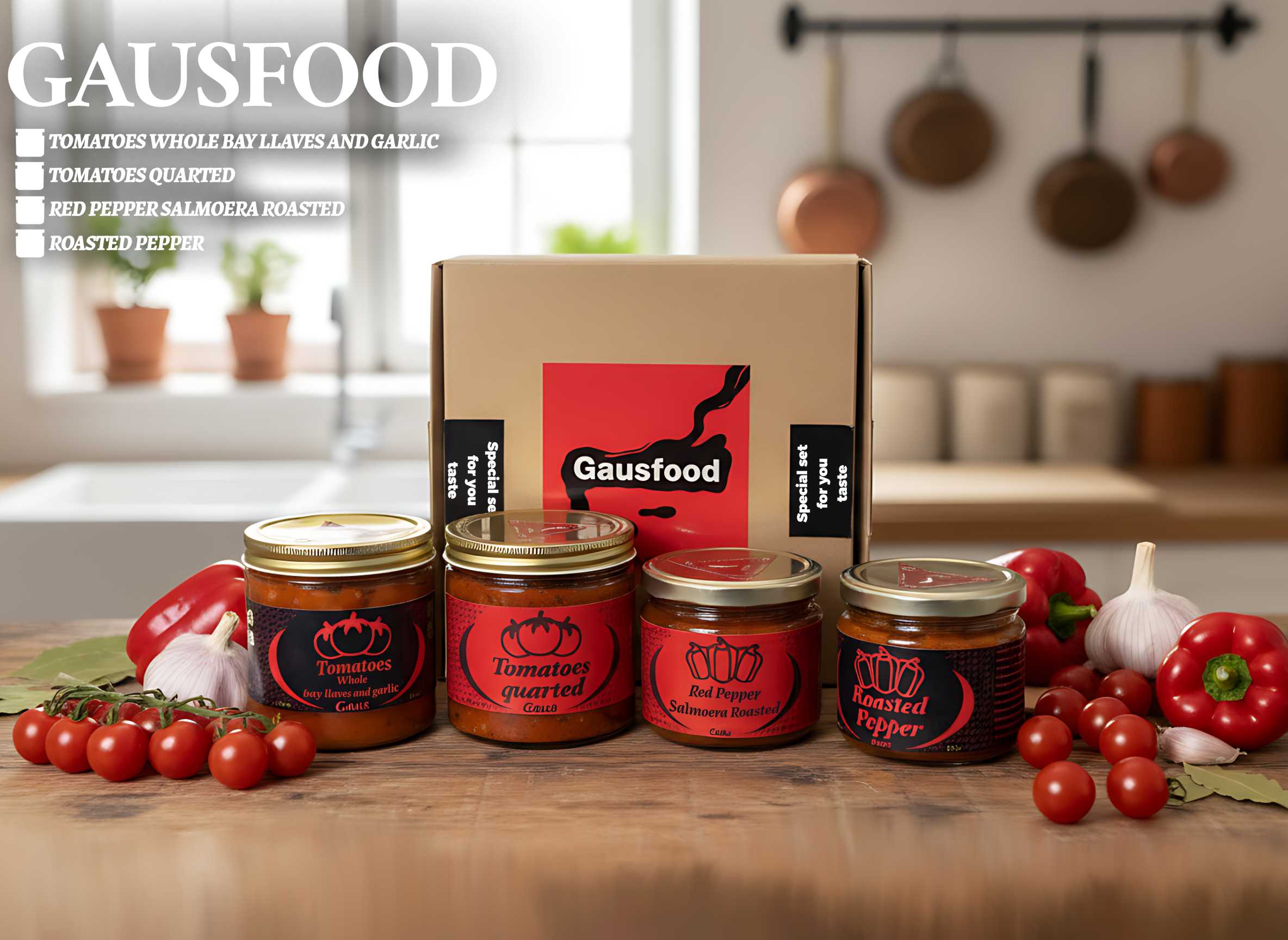 sauce, tomatoes and pepper kit