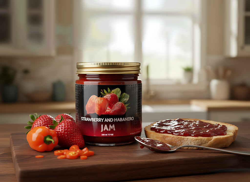 strawberry and habanero jam