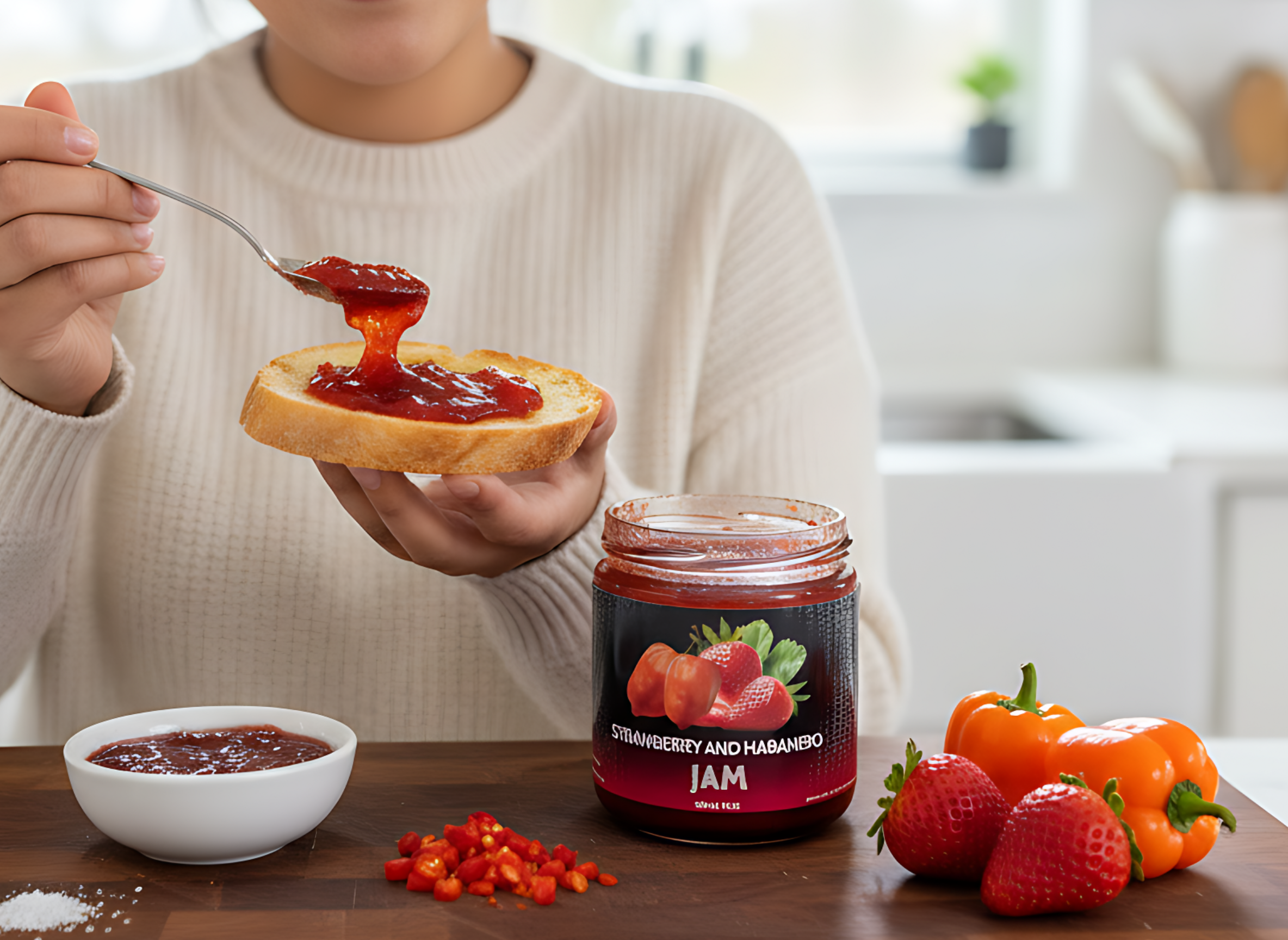 strawberry and habanero jam